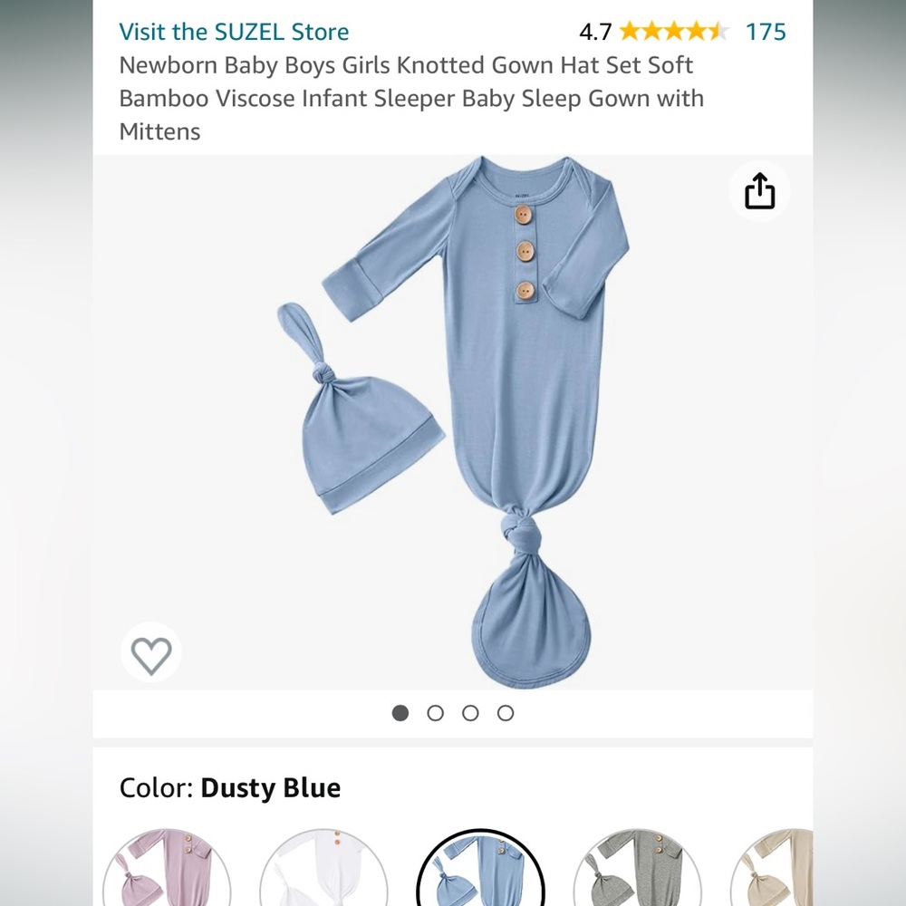 Suzel pajamas; size 0-3 months; like new